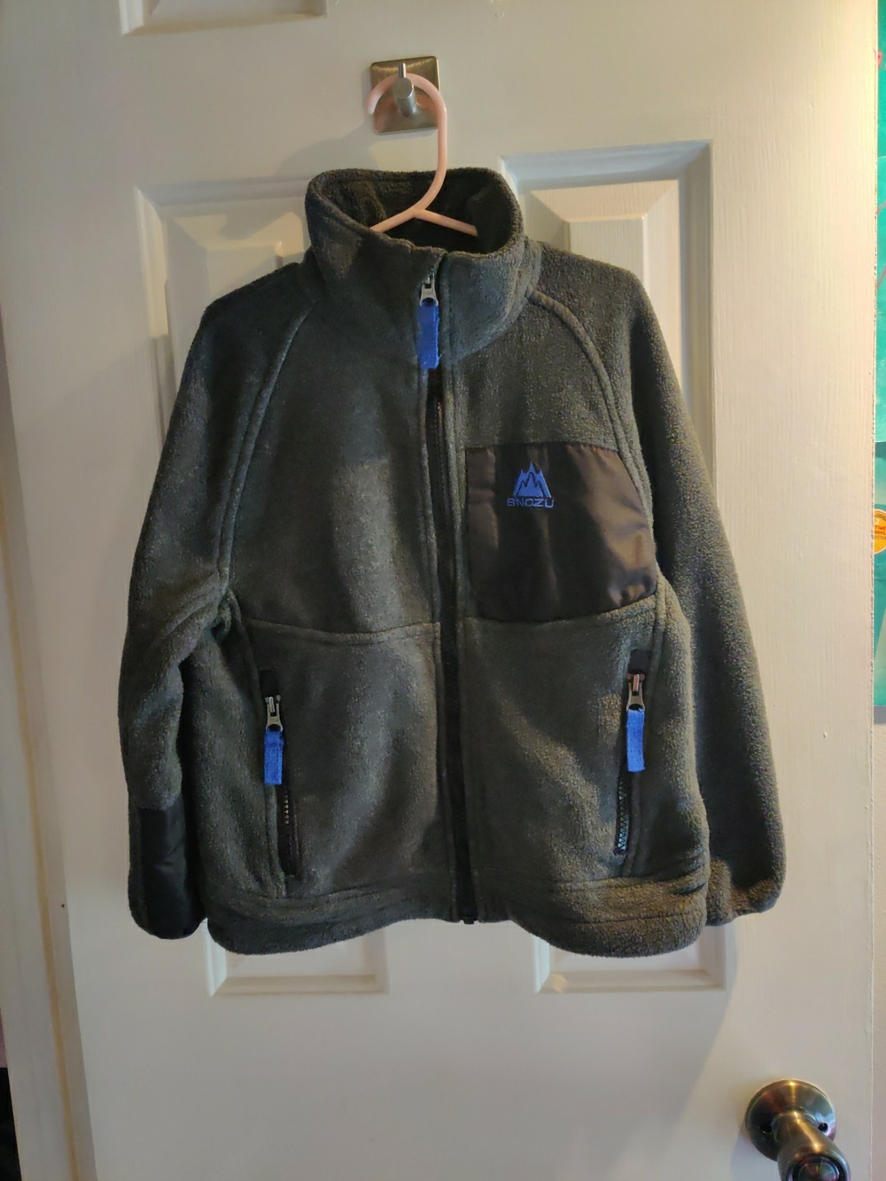 SNOZU Boys Fleece Jacket Size XS 5/6 Gray